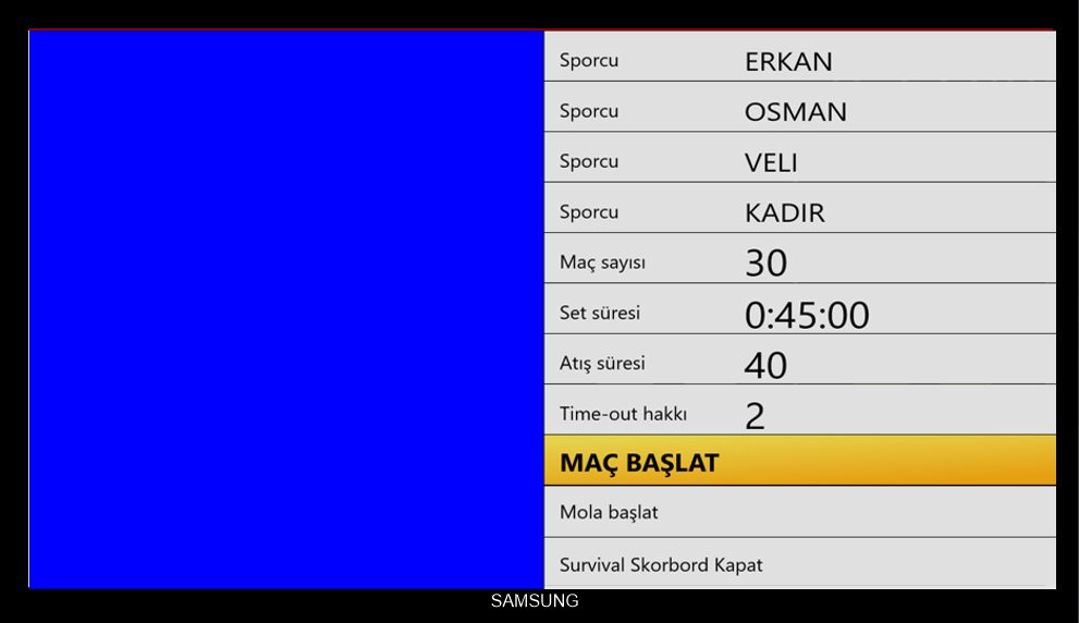 Survival bilardo mac ayarlarini ozellestirme ekrani